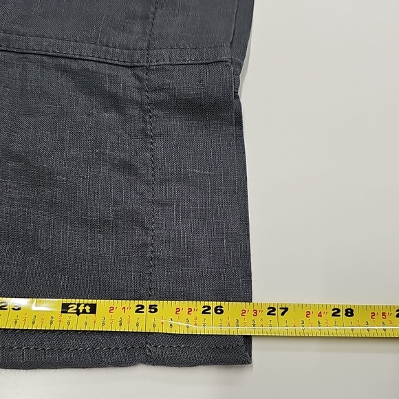 Eileen Fisher Linen Tapered Ankle Cargo Pants In Ash Gray Size Medium - Picture 10 of 10